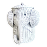 Zoomorphic straw basket