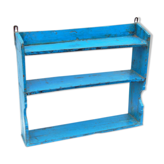 Wall shelf wood old teak shabby