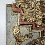 Large trumeau altarpiece composition of woodwork from the 18th century.
