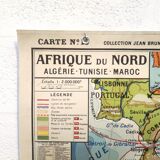 Carte scolaire N°18 J. Brunhes Afrique du Nord