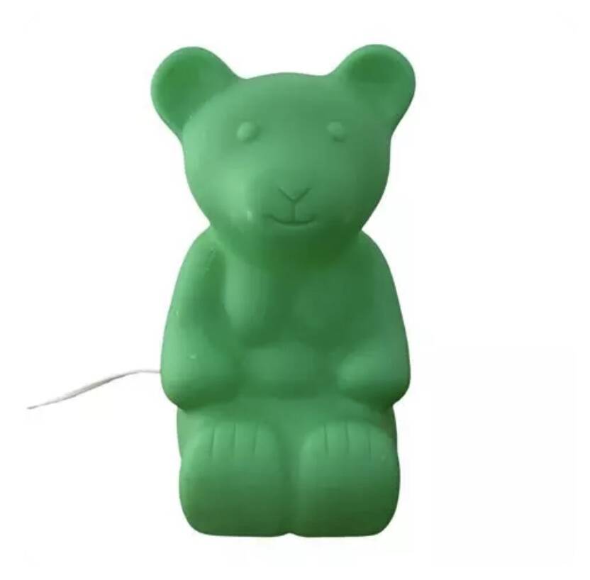 JELLY BEAR lamp, green teddy bear night light