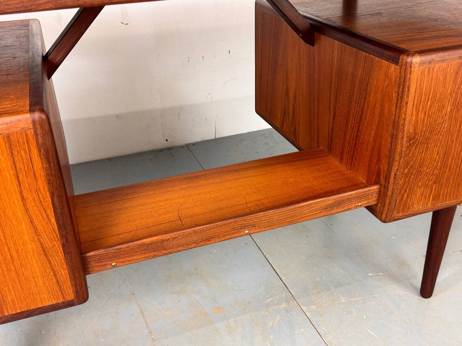 Mid-century Danish teak desk attributed to Louis van Teeffelen for Wébé, 1950s