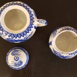 Japanese blue and white porcelain set