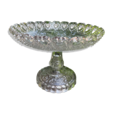 Glass fruit bowl, pressed mould, centre table, seasonal fruits.