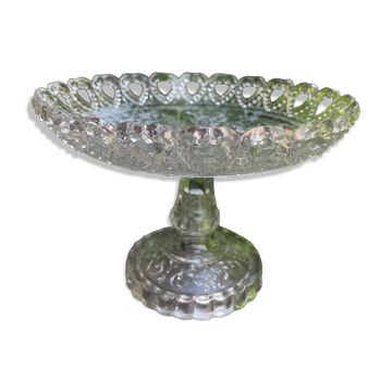 Compotier coupe a fruits en verre presse moule centre table fruits saison