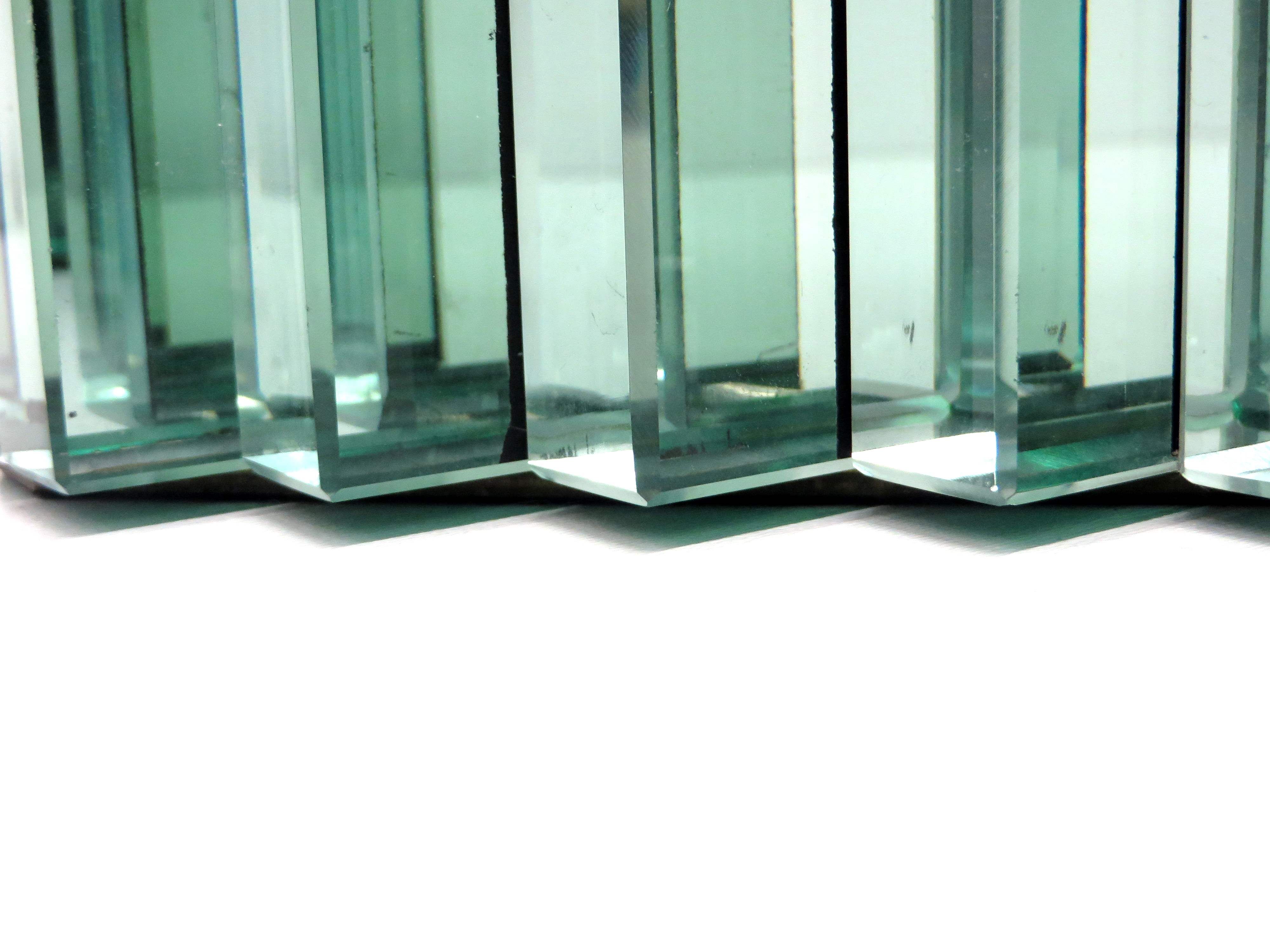 Vintage Italian design glass coffee table / table made in the 70s Ravello style