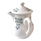 Vintage cream pot with Art Deco pattern and its lid.