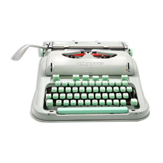 Hermes 3000 Vintage Green Typewriter Revised with New Ribbon