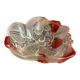 Vintage Ashtray Bowl ANNE HUTTE Style Crystal Strawberry Red Decor