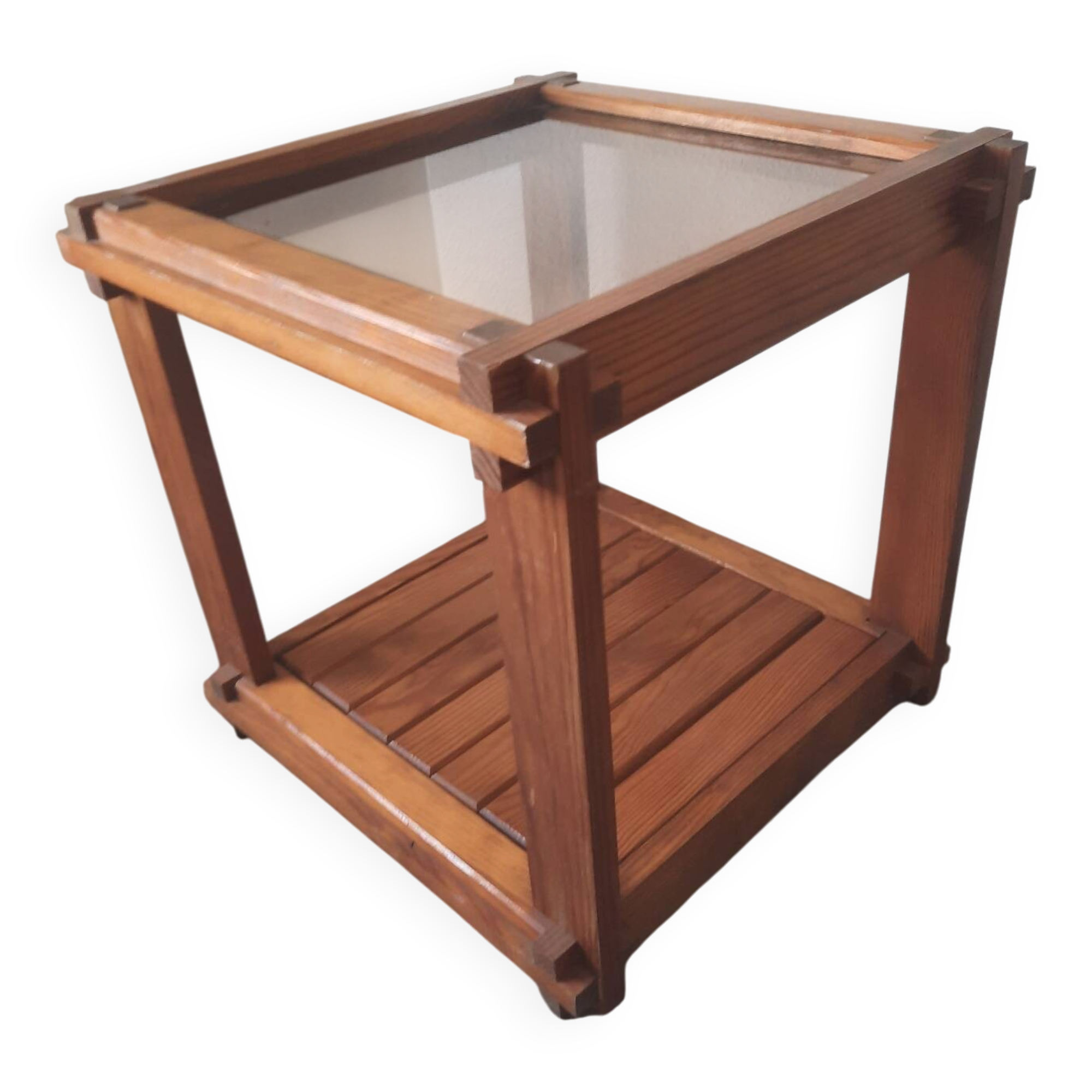 Side table, end table, brutalist style
