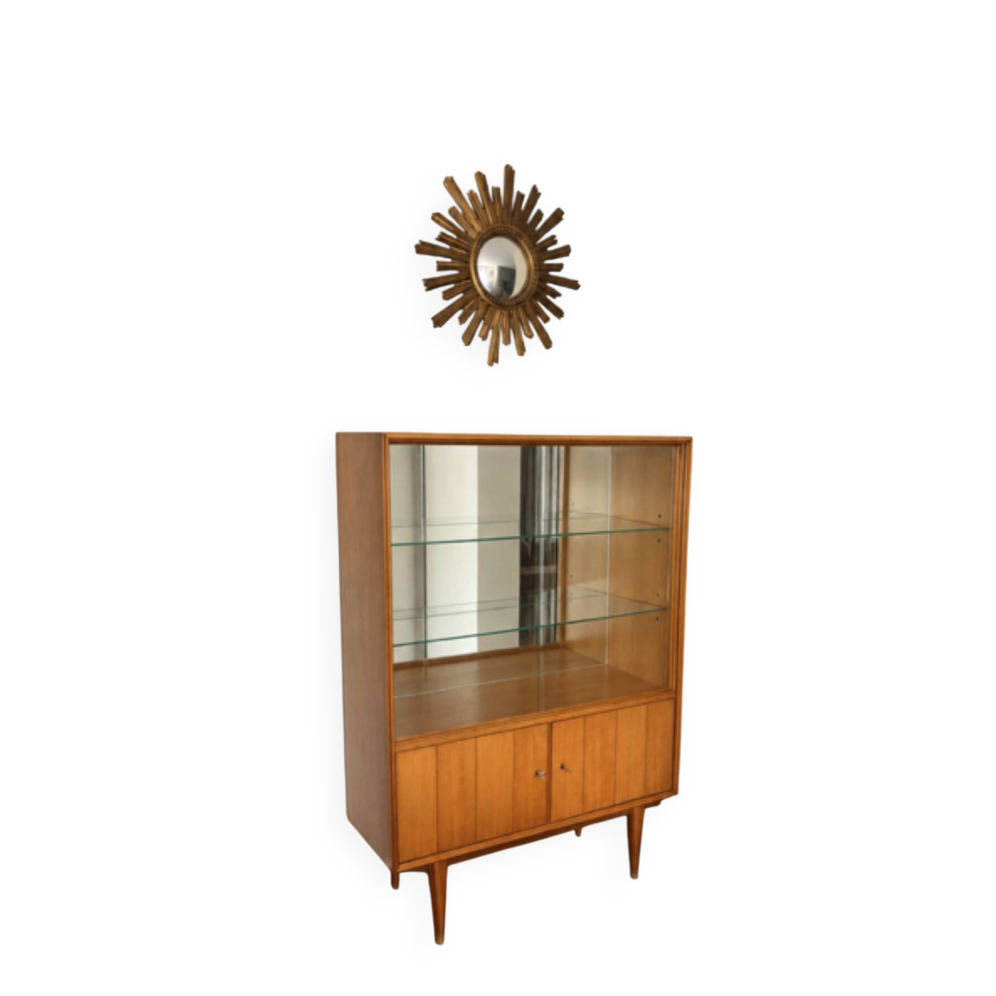 Bibliothèque, vitrine, vintage, scandinave année 50 60