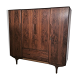 Vintage Scandinavian wardrobe in rosewood