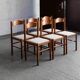 Ensemble de 6 chaises de salle à manger dans le style de Vico Magistretti.