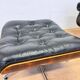XL Extraordinary design Bent plywood Lounge Chair and Ottoman in rosewood -1960s