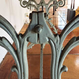 Bistro dining table - wood and wrought iron