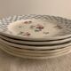 6 dessert plates made of old earthenware Digoin Sarreguemines model Bastia art deco