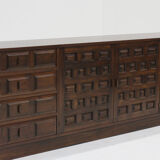 Spanish brutalist sideboard credenza
