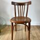 Pair of Baumann curved wood bistro chairs early twentieth century