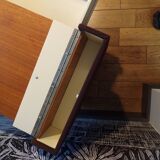 Mini enfilade teck et tissu, 2 tiroirs