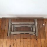70s designer chrome base coffee table