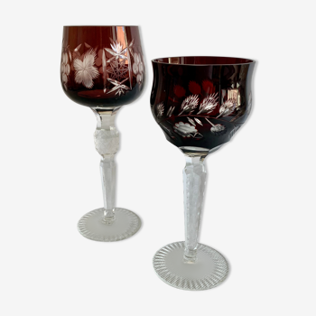 Pair of wine glasses, Poland, 1970s