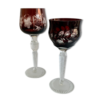 Paire de verres à vin, Pologne, années 1970