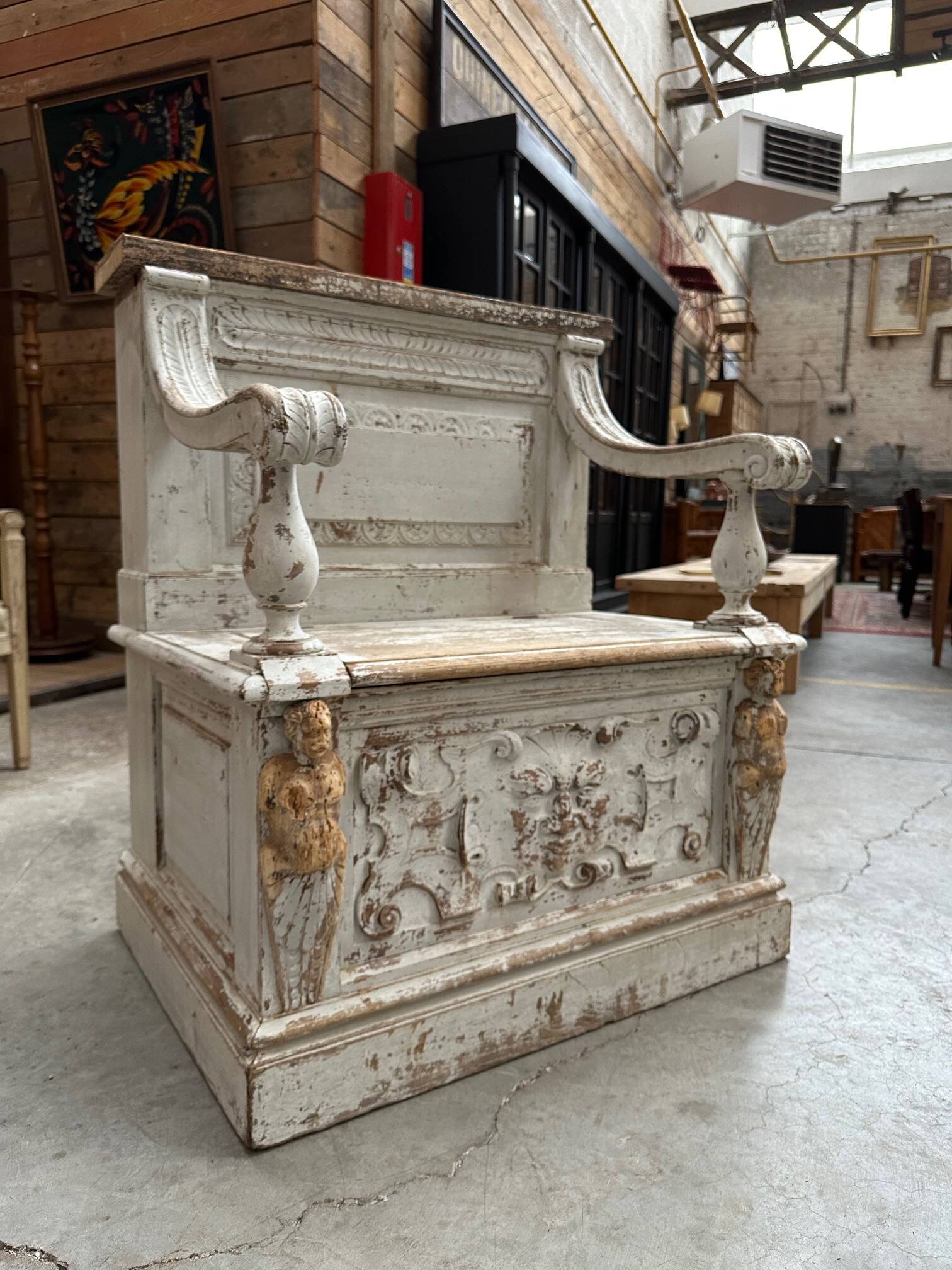 19th century church bench