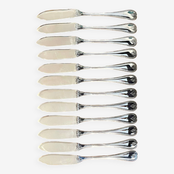 Christofle malmaison 12 couteaux à poisson très bon état