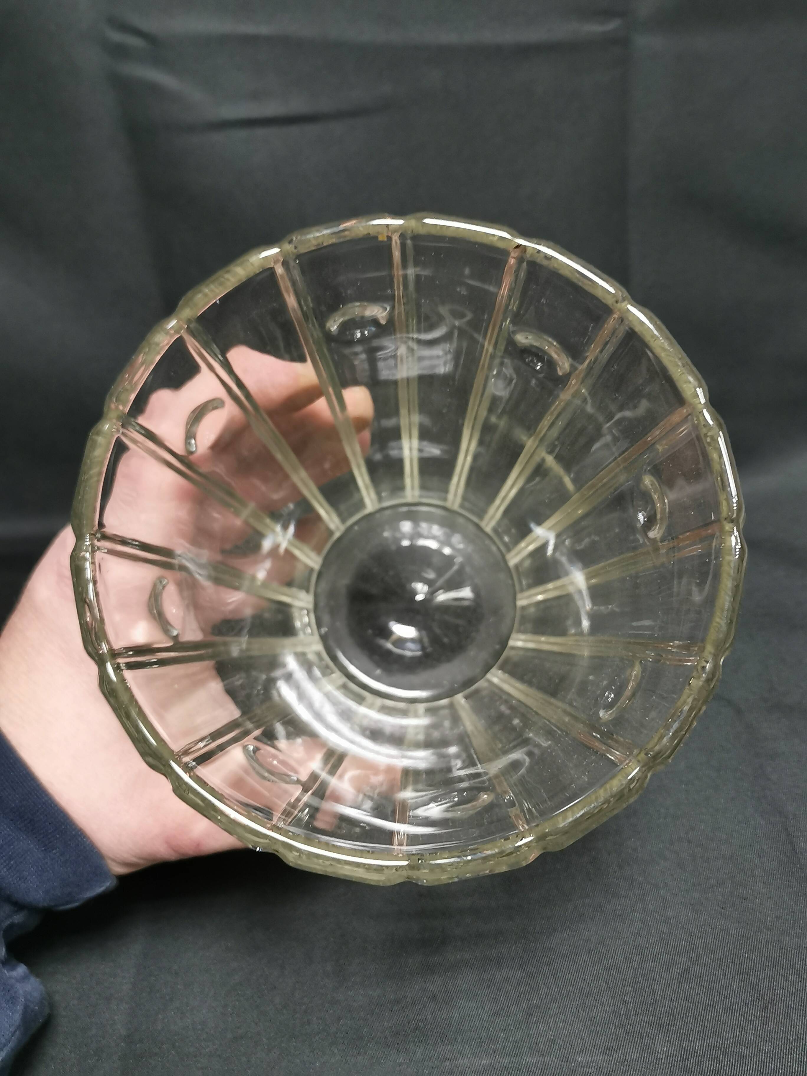 Stylish glass vase, art deco