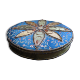 Boîte coffret tissu velours perles