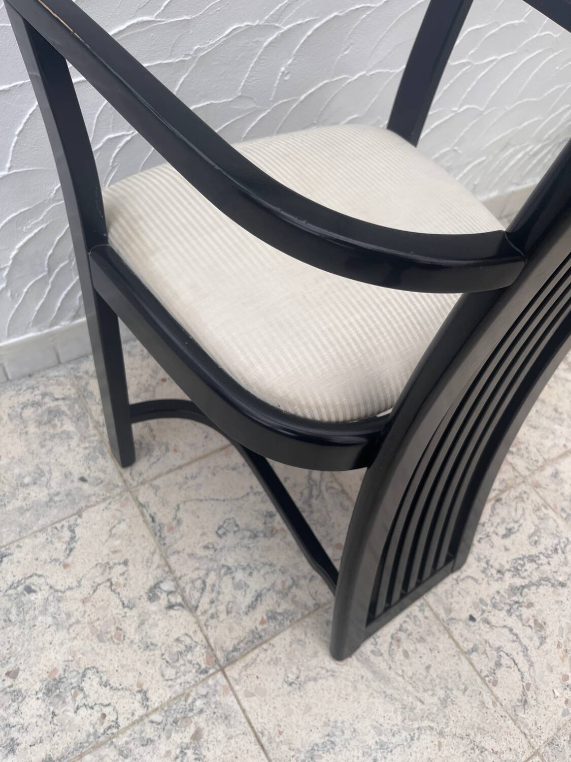 Black wooden designer chair