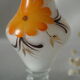 Soliflore en opaline blanche fleuri vintage