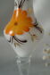 Soliflore en opaline blanche fleuri vintage