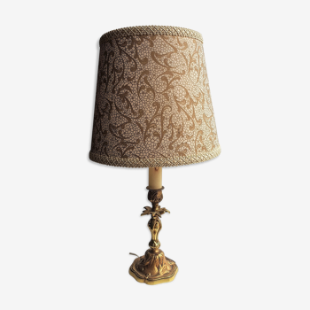 Vintage foot brass table lamp