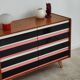 U-453 pink chest of drawers, old edition by Jiri Jiroutek for Interier Praha 1960