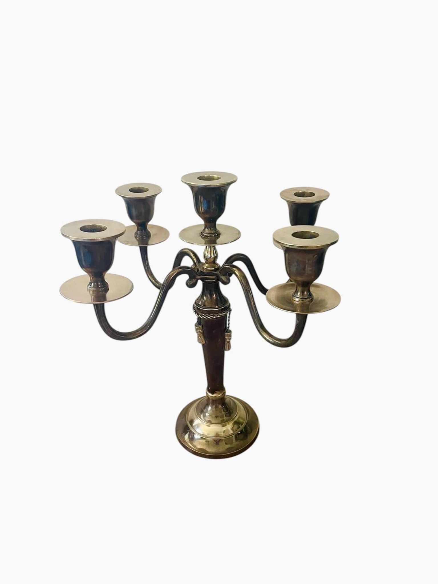 Chandelier en laiton massif bicolore