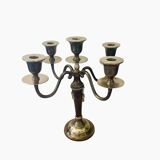 Two-tone solid brass chandelier