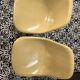 Lot of 2 DSW chairs in yellow fibre with oak dowel, light oak, Eames, Herman Miller.