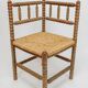 Classic vintage bobbin corner armchair