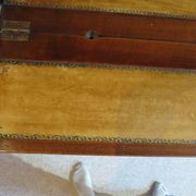 Secretary with mechanism - 4 secret drawers - lock - marquetry chessboard - 1950
