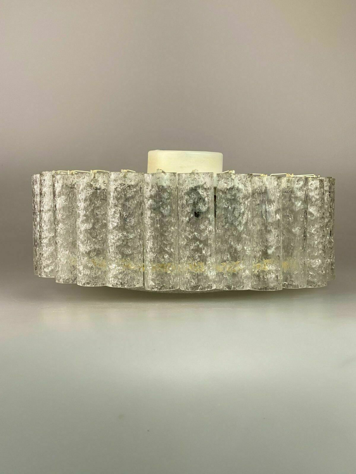 XL 60s 70s Chandelier Chandelier Doria Brass Glass Space Age Design 60s