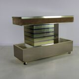 Seventies design bar cabinet by Harvey Guzzini for Stilglass Donati