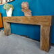 Brutalist console solid oak