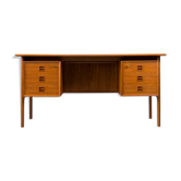 Double-Sided Teak Desk to Arne Vodder from Brouer Møbelfabrik, Denmark, 1960s