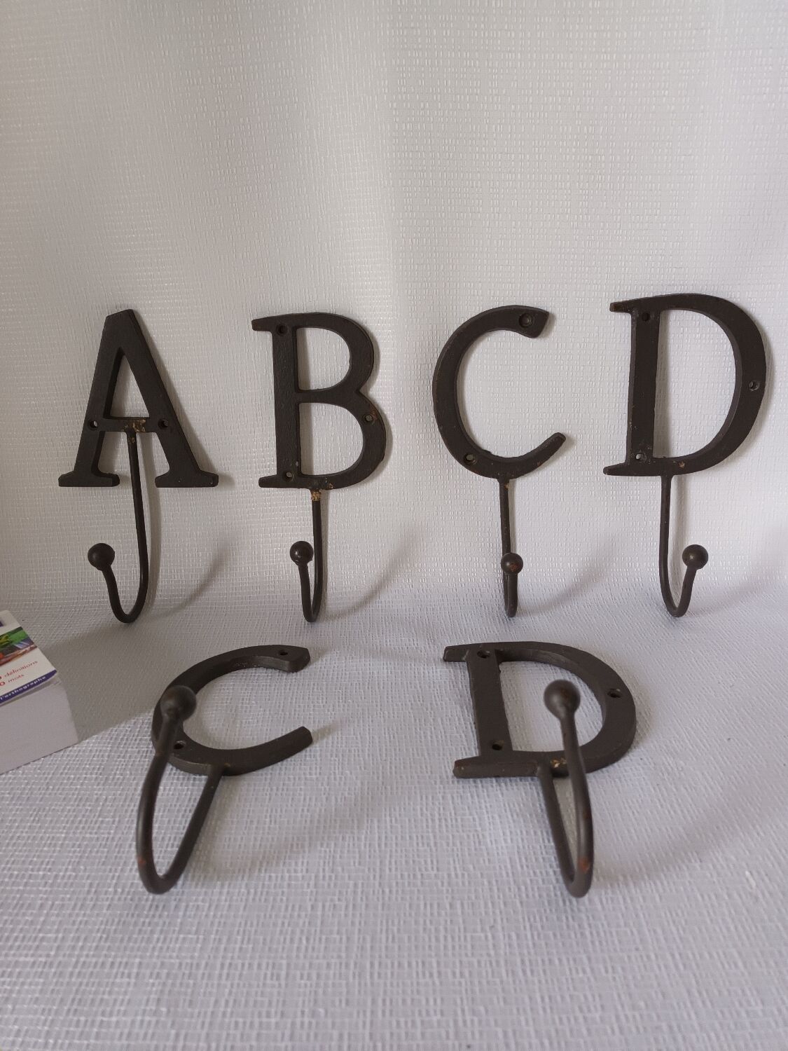 Patères Lettres en fer forgé