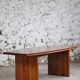Large table in solid elm, 1970