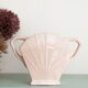 Paire de vases vintage en forme de coquilles st jacques