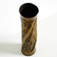 Unique large brass vase in a Brutalist design, handcrafted in December 1975