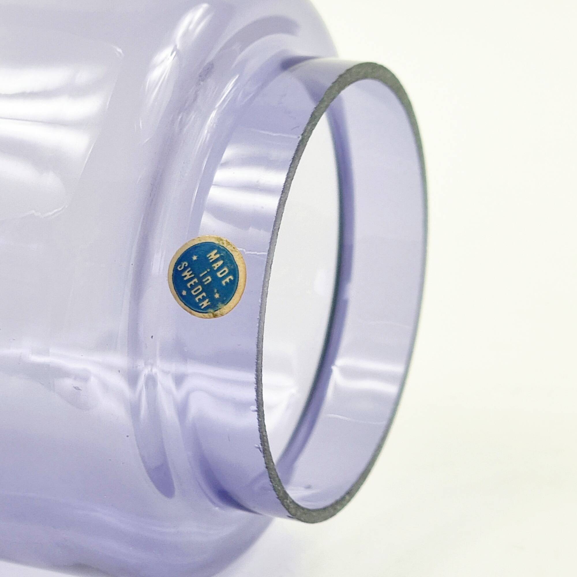 Mid Century Scandinavian Glass&Brass Candleholder by Hans-Agne Jakobsson AB Markaryd, Sweden, 1960s