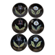 Set of six flower dessert plates